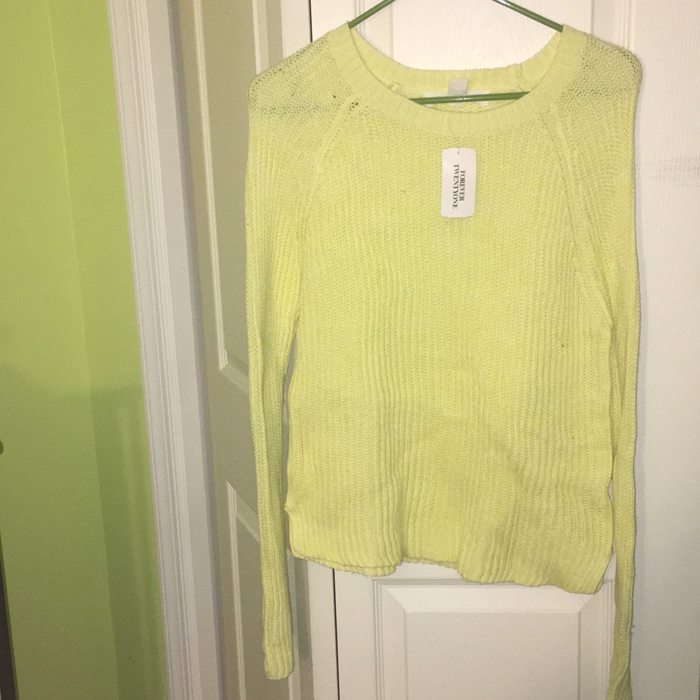 New yellow sweater